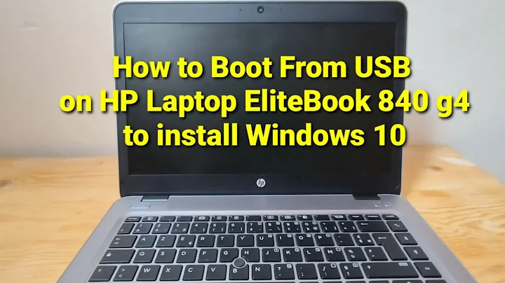How to Boot From USB on HP Laptop EliteBook 840 g4 to install Windows 10