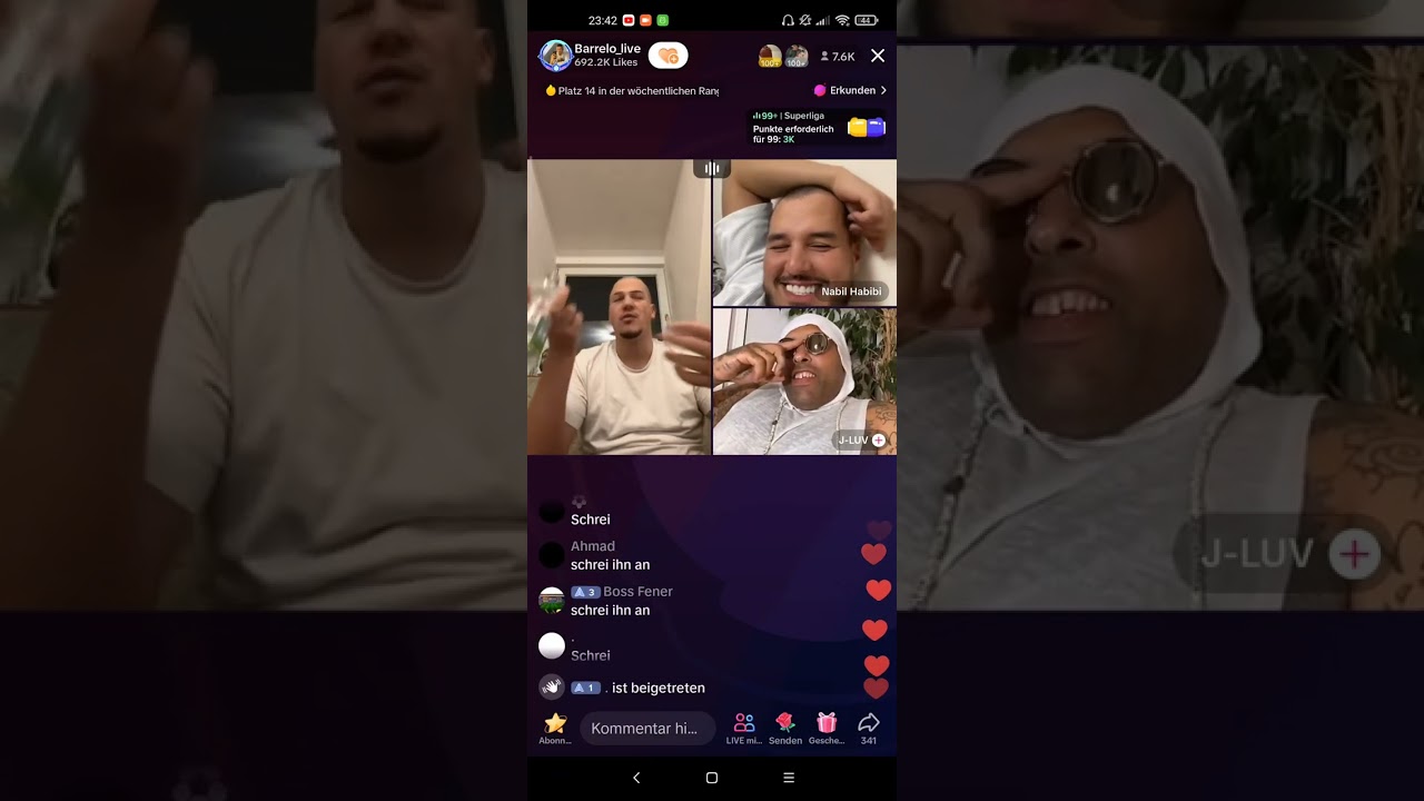 Barello erstes mal Live mit J-Luv 01.06.23