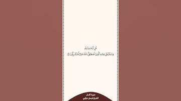 تلاوة في ٣٠ ثانية سورة النمل الآية ٥٩ الشيخ فيصل غزاوي