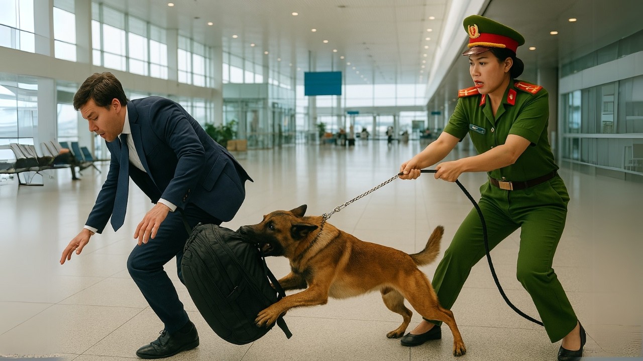 Chú Chó Không Ngừng Cắn Vào Ba Lô Của Người Lạ Tại Sân Bay - Cả Sân Bay Báo Động Gấp