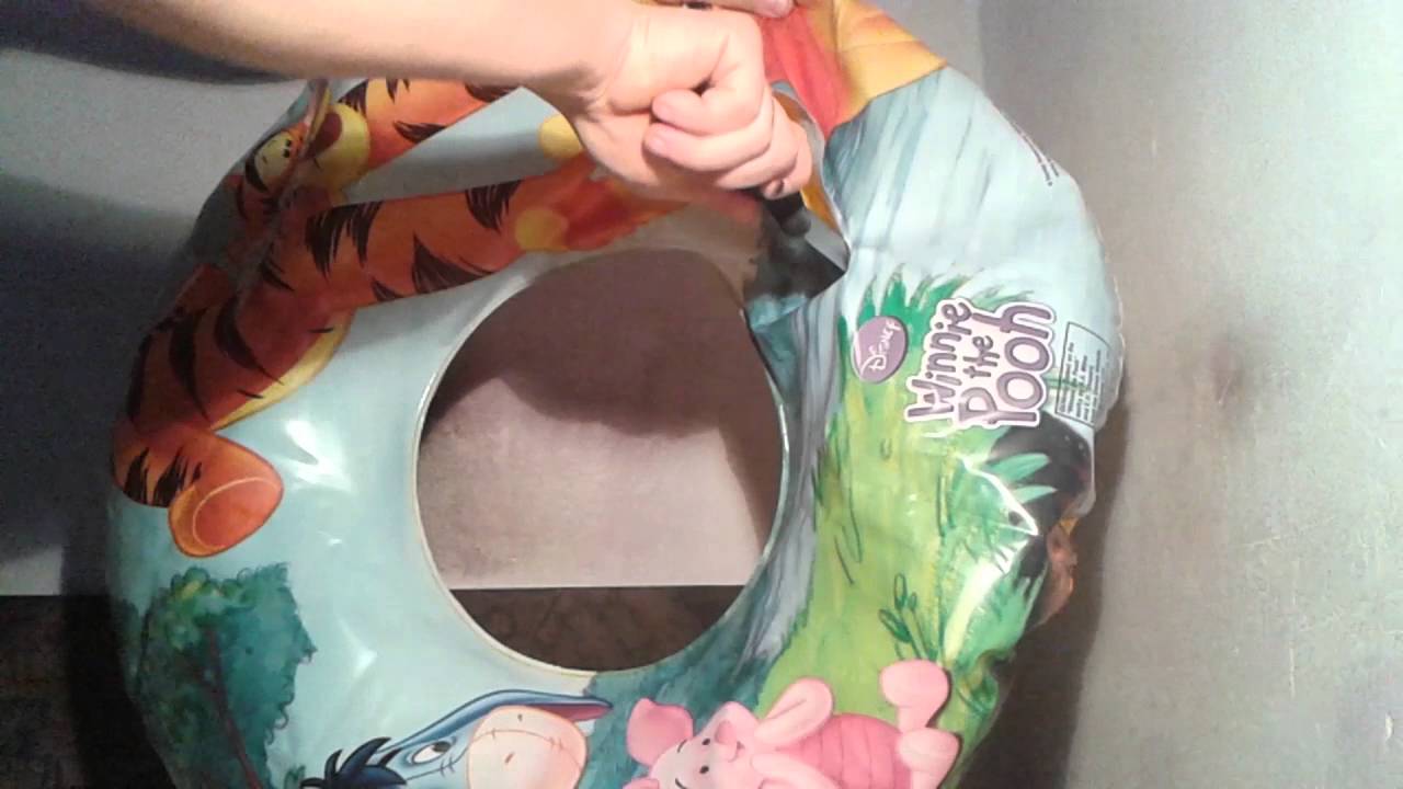 Winnie the Pooh swim ring big knife popping YouTube