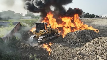 Nicely Great Project !! Unexpected Bulldozer & Dump Truck Land Filling Up Process