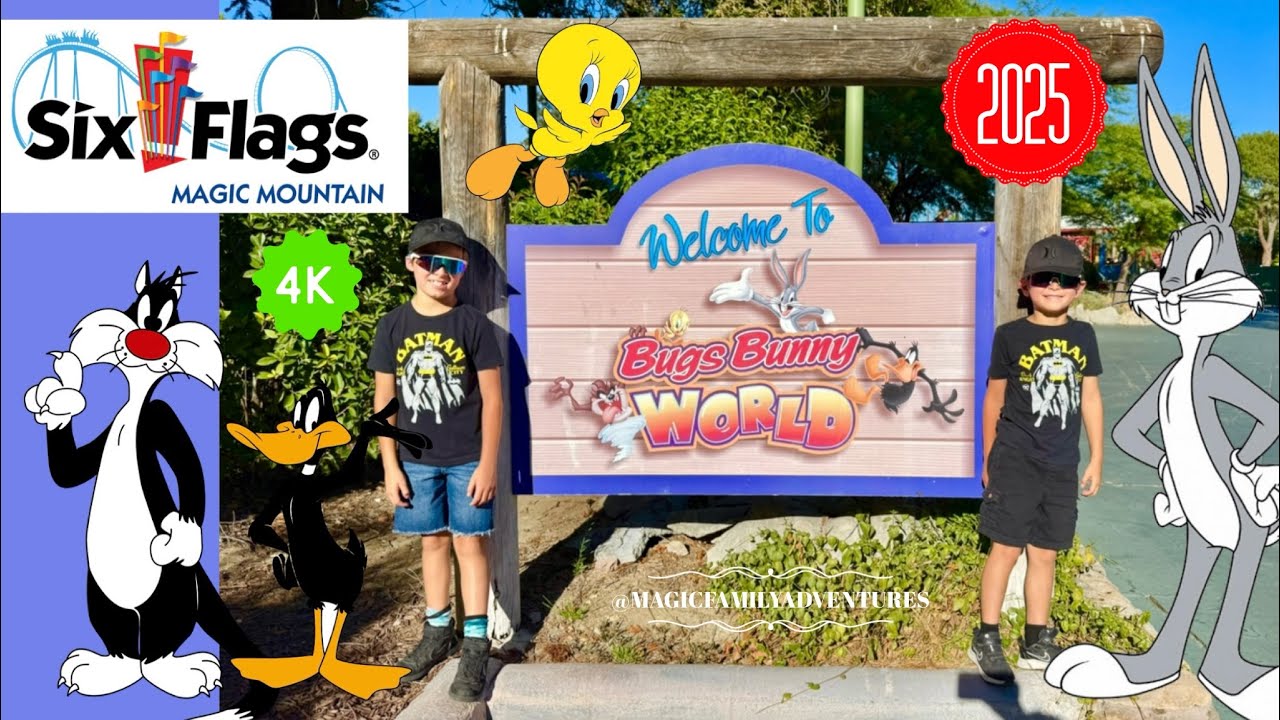🎢[4K] Your Guide to Bugs Bunny World at Six Flags Magic Mountain🐰