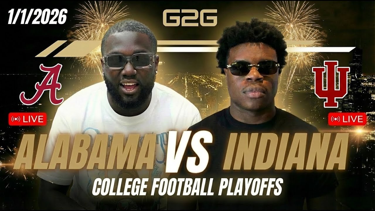 #9 ALABAMA VS #1 Indiana College Football Playoffs LIVESTREAM #g2g ...