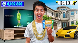 A Day in the Life of a FORTNITE RICH KID!