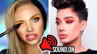 I Used ONLY THE VOICEOVER to Follow A James Charles Makeup Tutorial