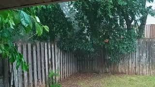 Strong thunderstorm with small hail in Harrison, Arkansas June 8, 2023