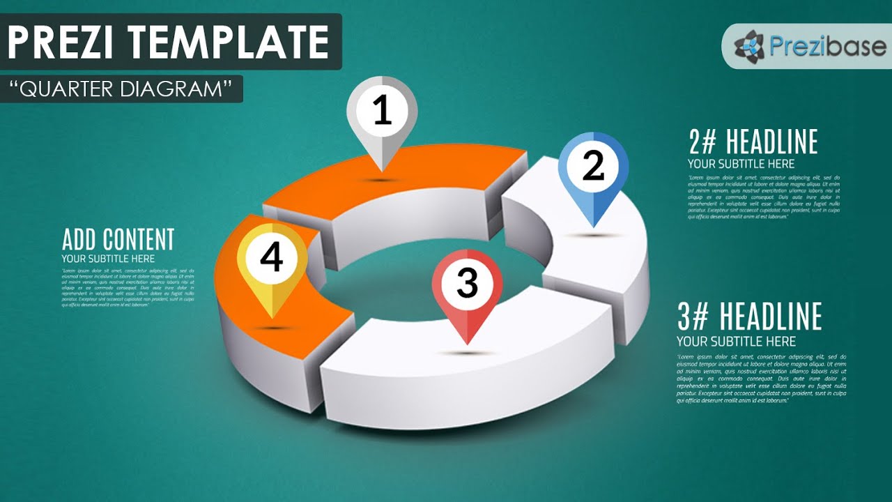 quarter donut diagram prezi template youtube