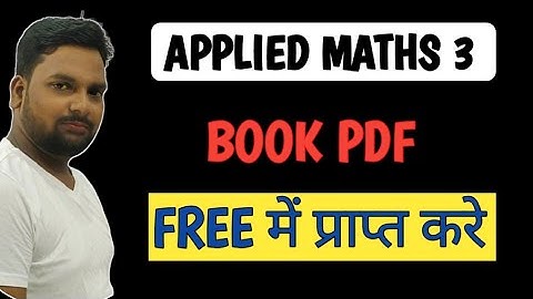 Applied Maths 3 Book PDF