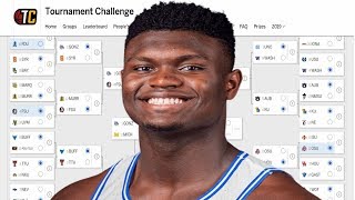 IS ZION WILLIAMSON A FRAUD (MY NCAA TOURNAMENT BRACKET 2019)