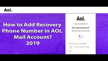 How to Add Recovery  Phone Number in AOL  Mail Account? 2019