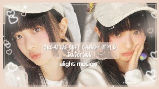 *˚ *Creative soft candy style tutorial𖡼.𖤣||alight motion screenshot 5
