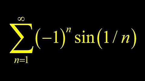 Sum (-1)^n*sin(1/n) convergence.  No sin(1/n) convergence, but passes sine alternating series test.
