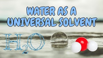Why Water is the Universal Solvent? #chemistry #sm-educate