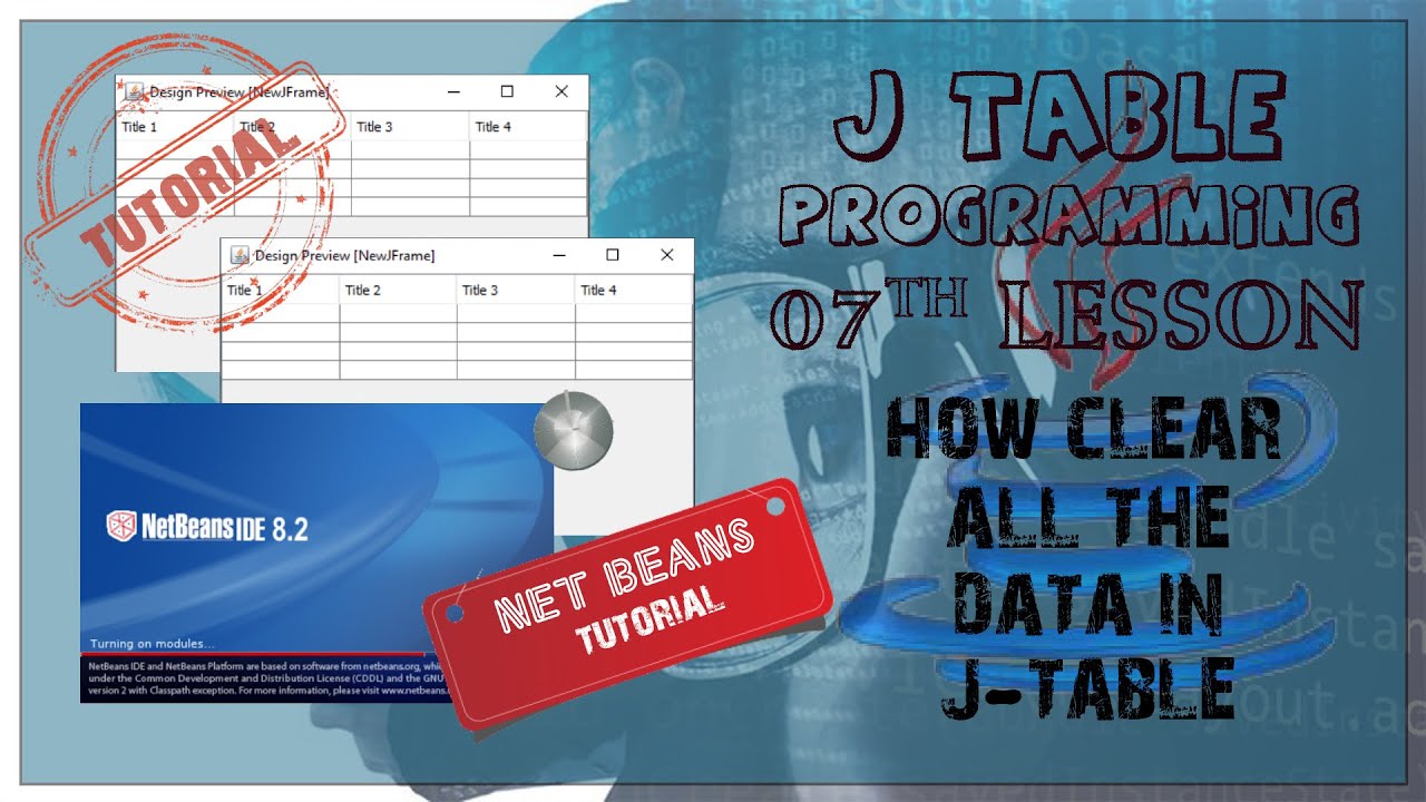 Clear All Data In Jtable YouTube