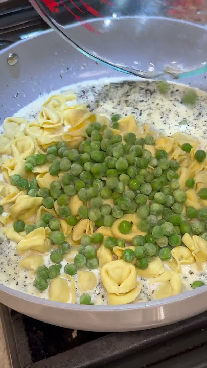 Creamy Tortellini With Pancetta & Peas #shorts #tortellini