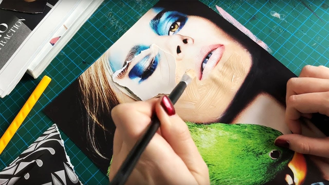 ASMR Creating Collage Artwork (Whispered)