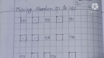 Ukg Maths -Write missing number 121 -140