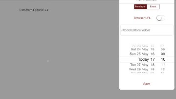Editorial UI workflow: Reminder