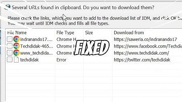 FIXED ~ Several Urls Found in Clipboard, Internet Download Manager