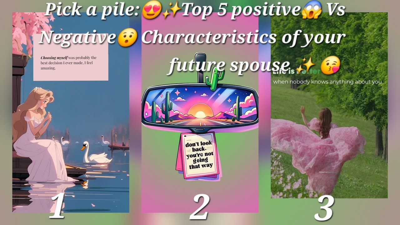 Выберите стопку:😍✨️Топ-5 положительных😱 против отрицательных😯 характеристик вашего будущего супру...