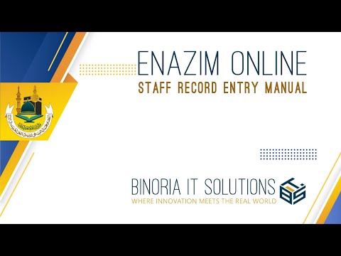eNazim Online  Staff Data Entry Process - User Manual - Madarsa Software