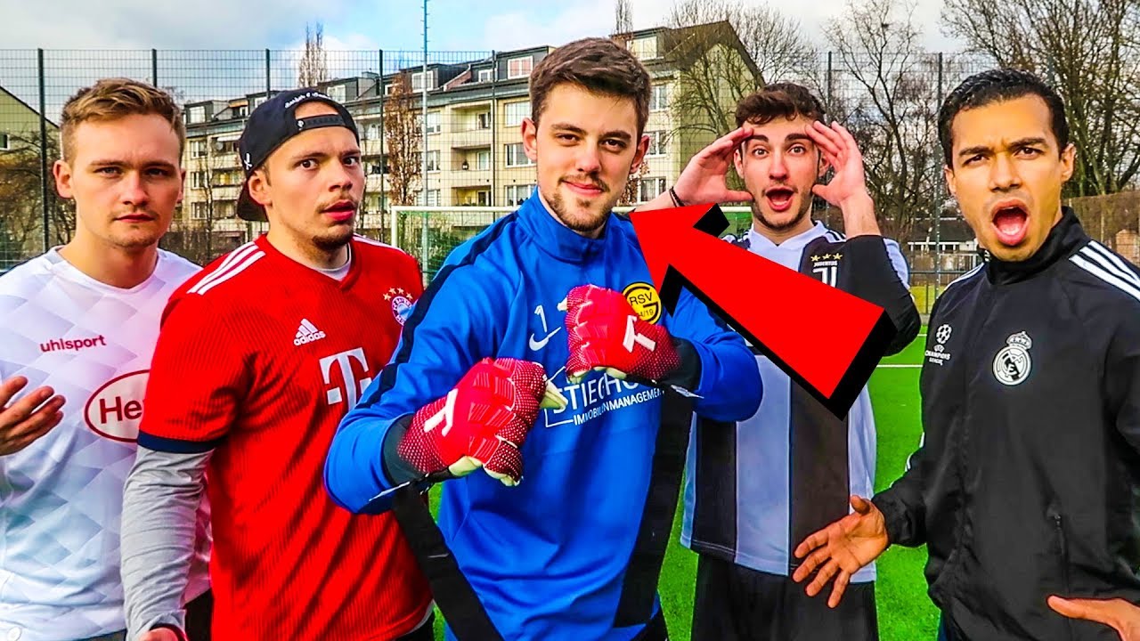 FUßBALL CHALLENGE VS BESTER TORWART AUF YOUTUBE!