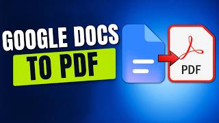 How To Export Google Docs To PDF