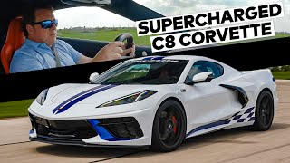 Supercharged C8 Stingray Sounds WICKED! // John Hennessey Test Drives H700 C8 Corvette