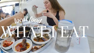 Living Abroad Diary 🥬  eating local korean food - yeosu crab, kimbap, galbi bbq