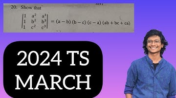 LAQ Video 9 || 20) show that  det of 1 a² a³ 1 b² b³ 1 c² c³ = (a-b)(b-c)(c-a) (ab+bc+ca)