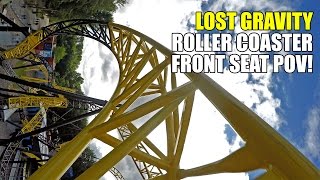 Lost Gravity Roller Coaster POV! AWESOME New Walibi Holland Ride! 2016