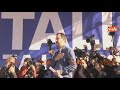 Salvini accolto a piazza del Popolo dalle note di "Nessun dorma" di Bocelli