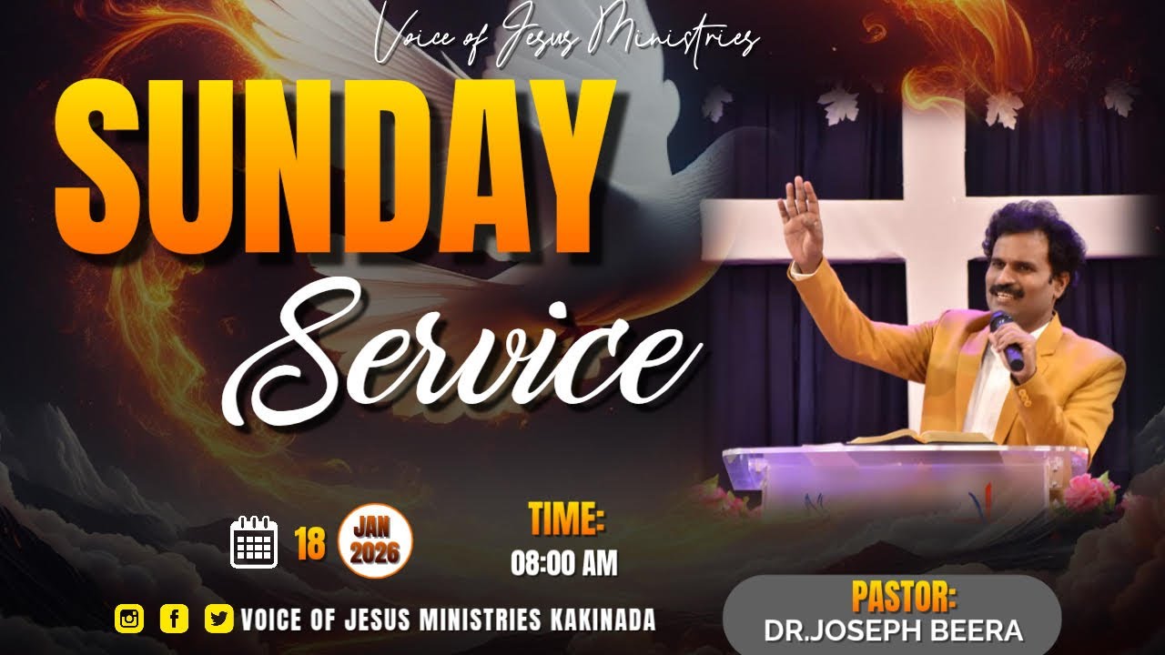 Sunday Service || 18th JAN 2026 || Dr. Joseph Beera || VJM Church Kkd