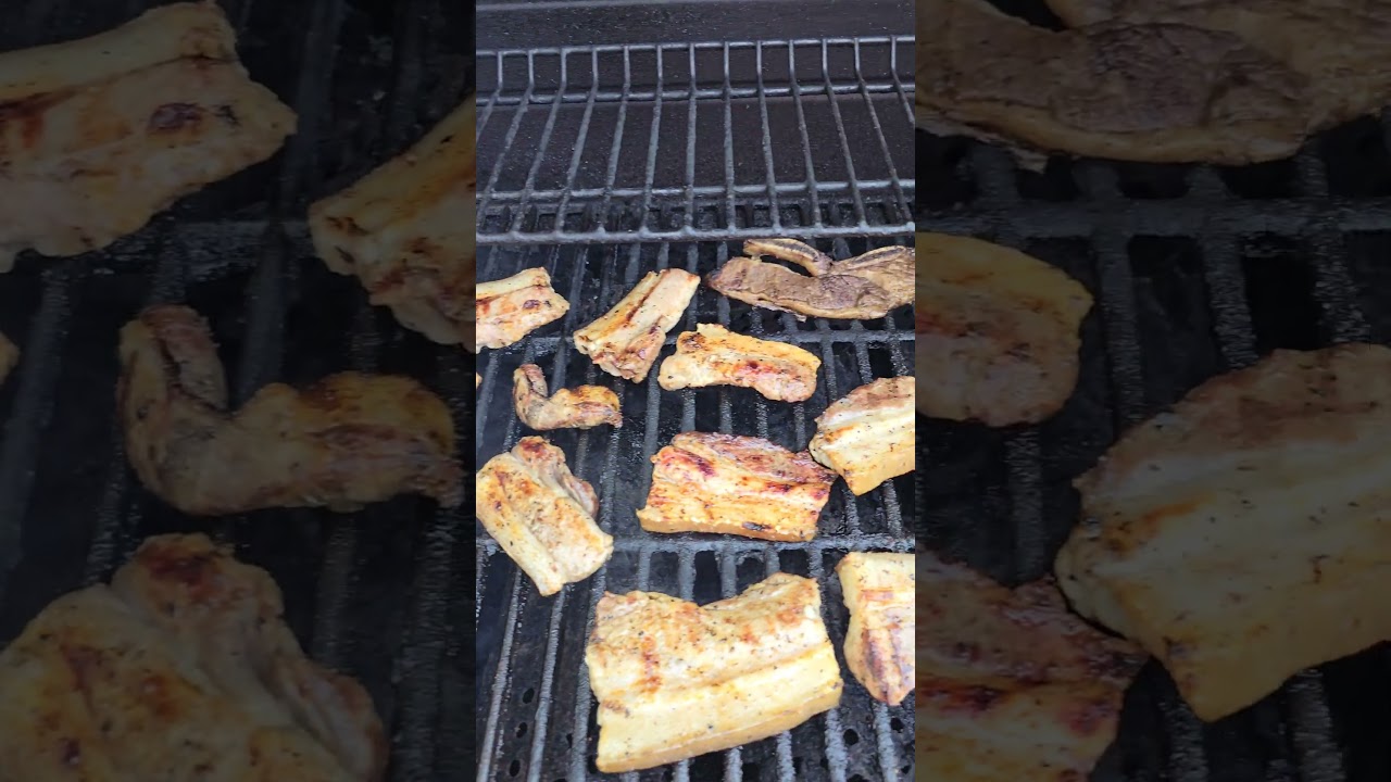 Pork Belly  and hotdogs BBQ 