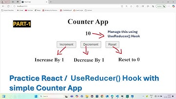 How to create a simple Counter App with React JS using useReducer hook #bharathedutech