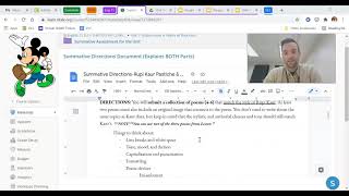 Unit 1 - Summative Instructions