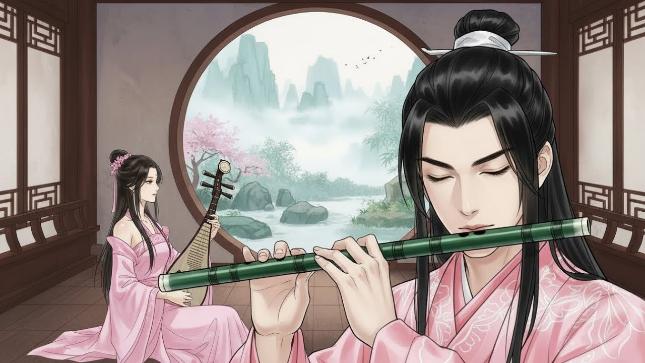 Relax with Chinese bamboo flute, guzheng and erhu for sleep, meditation and relaxation