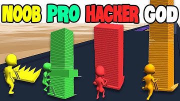 NOOB vs PRO vs HACKER vs GOD in Stack Colors! - All Levels Gameplay, MAX LEVEL