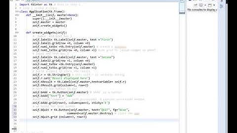 Python Tkinter demo of adding 2 numbers