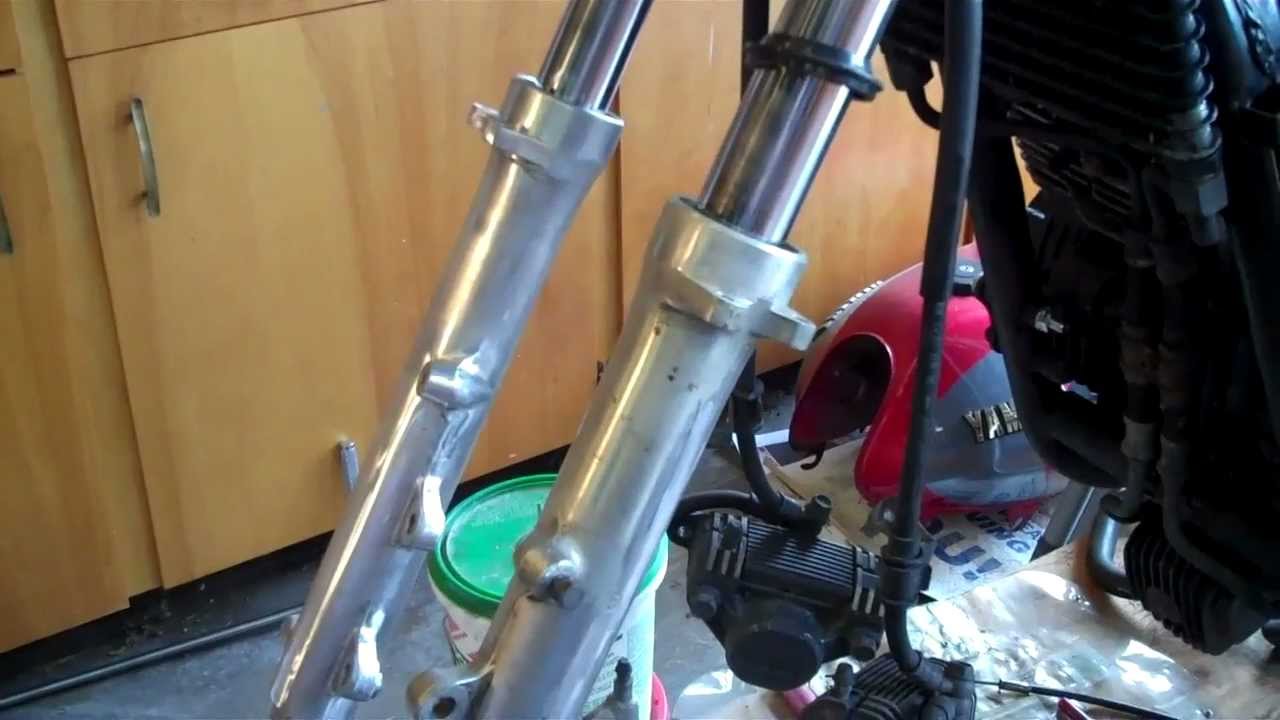 How to make motorcycle front fork tubes look shiny again ... harley davidson sportster 1000 wiring diagram 
