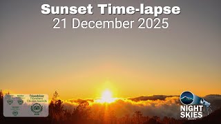 Sunset Timelapse 21 December 2025