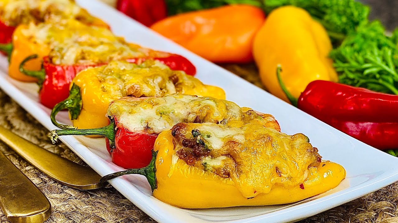 Sausage Stuffed MiniPeppers KetoFriendly YouTube