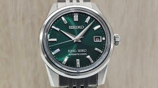 King Seiko SDKS019 đồng hồ xanh lục bảo kim cọc thân vỏ dây đeo xuất sắc