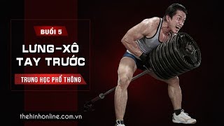 Lịch tập thể hình tăng cơ tuần 6 buổi - Ngày 5 - Lưng xô tay trước - Giáo án gym THPT