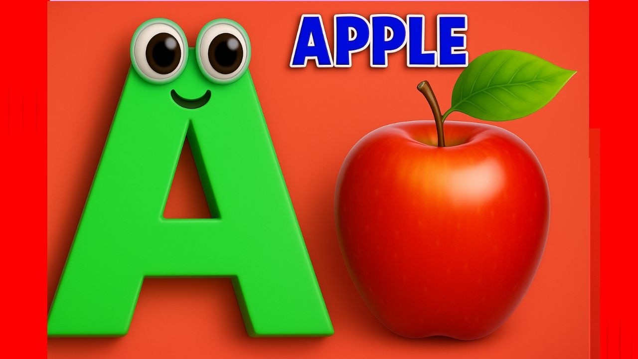A for Apple 🍎 B for Ball 🏀 | ABC Phonics Song for Kids | Alphabet ...