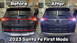 2023 Hyundai Santa Fe Calligraphy First "Mods!" LED Upgrades And Satin Chrome Trim! *Links Below*
