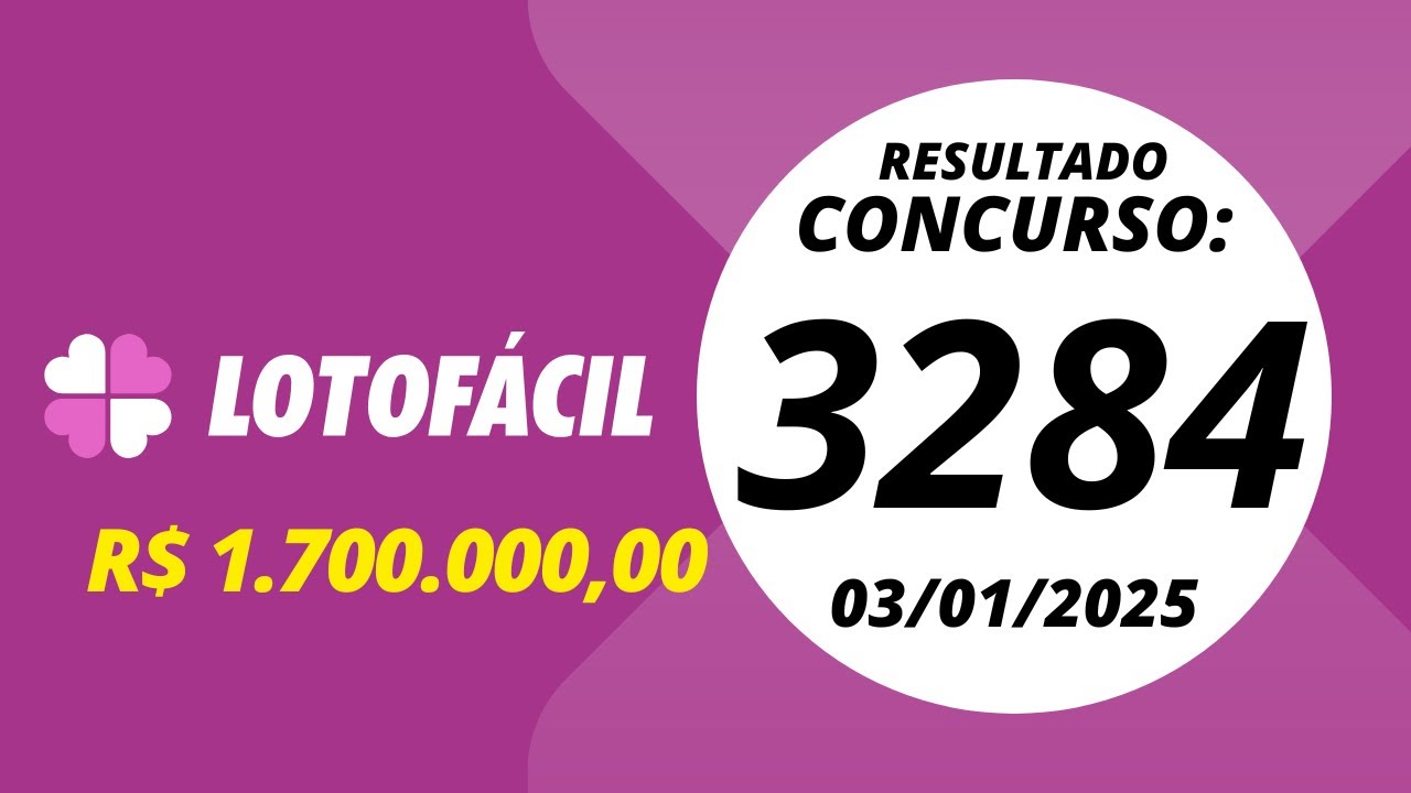Lotofacil Resultado concurso 3284 03/01/2025 #resultadolotofacil # ...