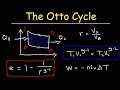 Otto Cycle of Internal Combustion Engines, Gamma vs Compression Ratio, Adiabatic Processes - Physics