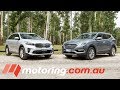 2018 Hyundai Santa Fe v Kia Sorento Comparison | motoring.com.au